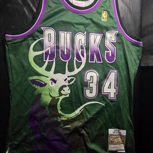Mitchell & Ness Ray Allen 96-97 MILWAUKEE BUCKS NBA Swingman Jersey Men's Large